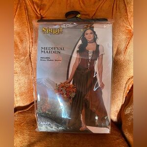Spirit Medieval Maiden Costume - Brown & Cream